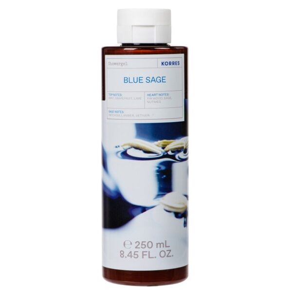 Korres Blue Sage Showergel Αρωματικό Αφρόλουτρο Με Ενυδατικούς Παράγοντες 250ml