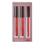 Korres Promo Morello Matte Lip Fluid No52 Poppy Red & No29 Strawberry Kiss 2×3.4ml & Voluminous Lipgloss No16 Blshed Pink 4ml