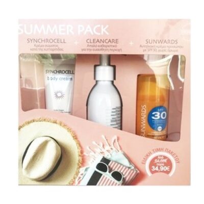 Synchroline Sumnmer Pack Synchrocell Κρέμα Σώματος 150ml & Cleancare Intimo για Ευαίσθητη Περιοχή 200ml & Sunwards Spf30 50ml