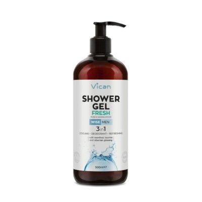 Vican Wise Men Shower Gel Fresh Ανδρικό Αφρόλουτρο για Αίσθηση Φρεσκάδας με Άρωμα Musk & Σανταλόξυλο 500ml
