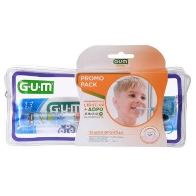 Gum Promo Pack Junior Soft Toothbrush Light-Up (903) Μπλε & Δώρο Gum Junior 7-12 Toothpaste Tutti Frutti 50ml