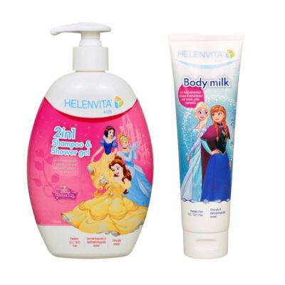 Helenvita Πακέτο Προσφοράς Princess Kids 2 in 1 Shampoo & Shower Gel 500ml & Δώρο Kids Frozen Body Milk 150ml