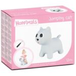 Hoppimals Jumping Dog Φουσκωτό Γατάκι Χοπ Χοπ Ζωγραφισμένο στο Χέρι σε Γκρι Χρώμα από 12 Μηνών