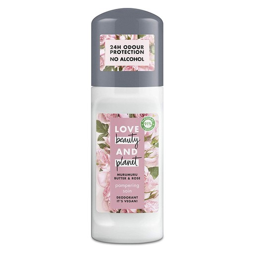 Love Beauty & Planet Muru Muru Butter & Rose Pampering Soin Deo Αποσμητικό Roll-on με 0% Αλκοόλ 50ml