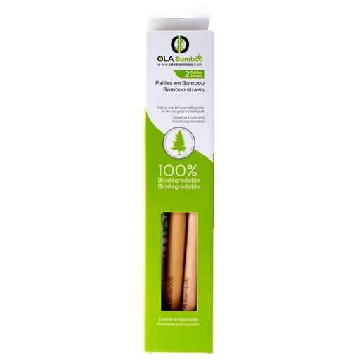 OLABamboo Smoothies Straws 2 Τεμάχια