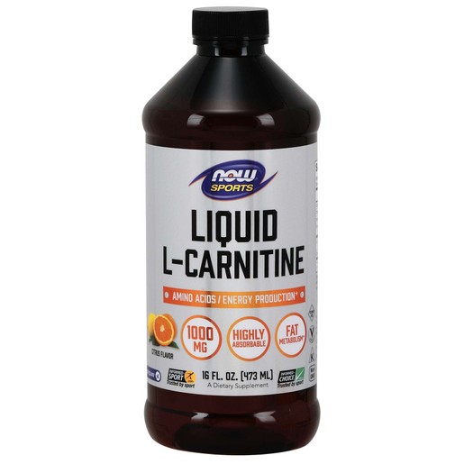 Now Foods L-Carnitine Liquid 1000mg Citrus Συμπλήρωμα Διατροφής Υγρής Καρνιτίνης για την Παραγωγή Ενέργειας 473ml