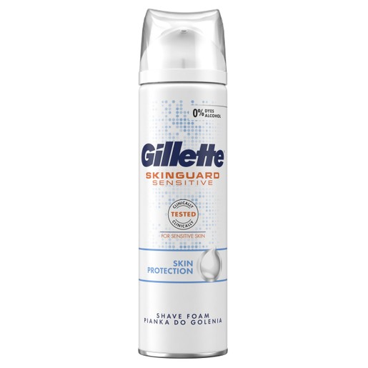 Gillette SkinGuard Sensitive Shave Foam Αφρός Ξυρίσματος για την Ευαίσθητη Επιδερμίδα 250ml