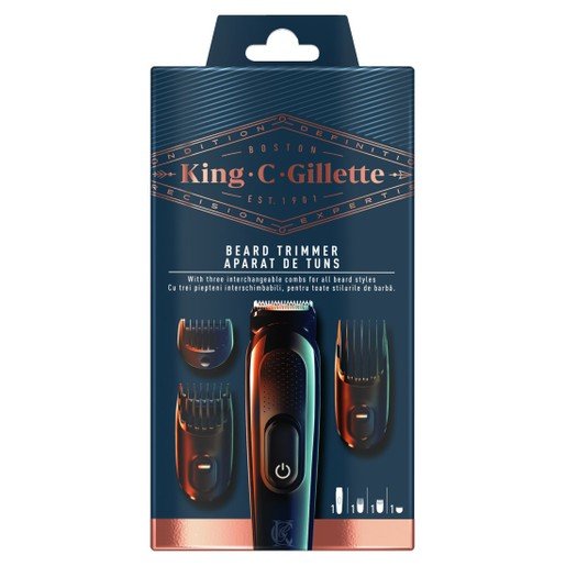 Gillette King C Beard Trimmer Μηχανή Κουρέματος για τα Γένια 1 Τεμάχιο