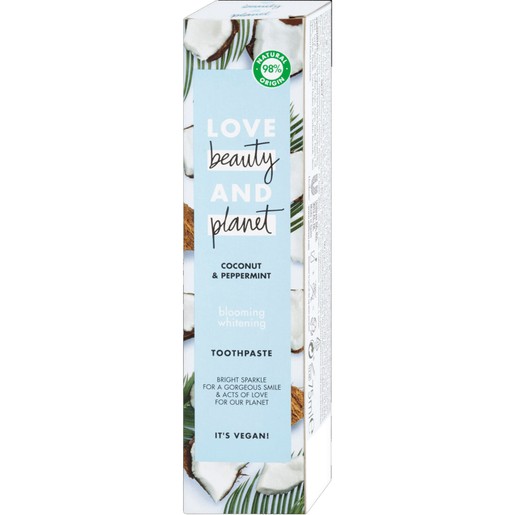 Love Beauty & Planet Coconut & Peppermint Blooming Whitening Toothpaste Οδοντόκρεμα για Λαμπερό & Λευκό Χαμόγελο 75ml