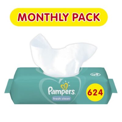 Pampers Πακέτο Προσφοράς Συσκευασία Μήνα Fresh Clean Wipes Μωρομάντηλα με Άρωμα Φρεσκάδας 12x52 Wipes