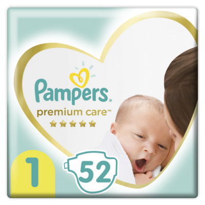 Pampers Premium Care Νο1 Newborn (2-5kg) 52 πάνες