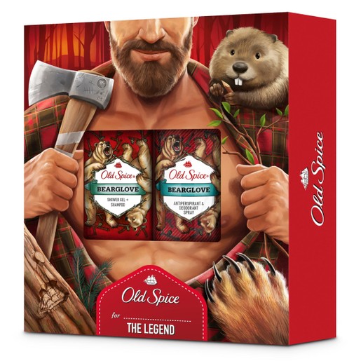 Old Spice Πακέτο Προσφοράς Bearglove Antiperspirant & Deodorant Spray 150ml & Bearglove Shower Gel & Shampoo 150ml