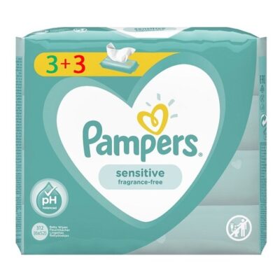Pampers Πακέτο Προσφοράς Sensitive Wipes Μωρομάντηλα Ιδανικά για την Ευαίσθητη Επιδερμίδα 6x52 Wipes
