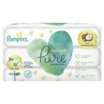Pampers Pure Coconut Protection Baby Wipes Μωρομάντηλα για Απαλή Καθαριότητα & Προστασία με Έλαιο Καρύδας (3×42) 126 Wipes