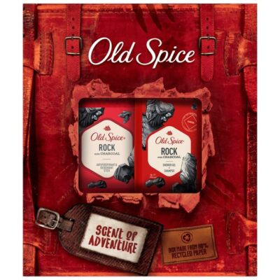Old Spice Gift Box Rock Adventure Shower Gel + Shampoo 250ml & Antiperspirant Deodorant Stick 50ml