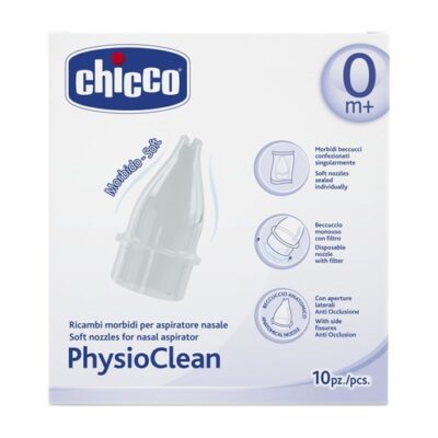 Chicco PhysioClean Ανταλλακτικά Κιτ Αναρρόφησης για τη Μύτη μιας Χρήσης 10τμχ