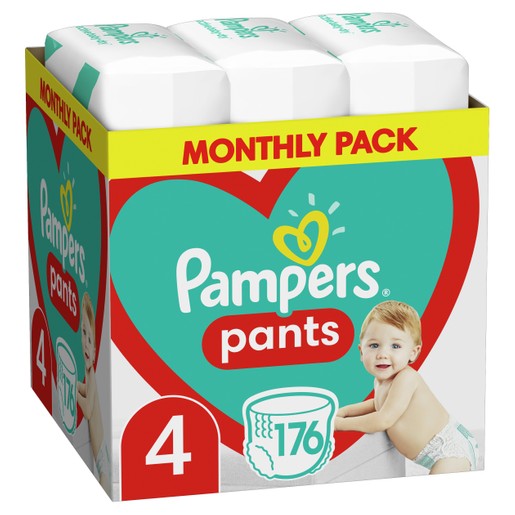 Pampers Pants Monthly Pack Νο4 (9-15kg) 176 πάνες