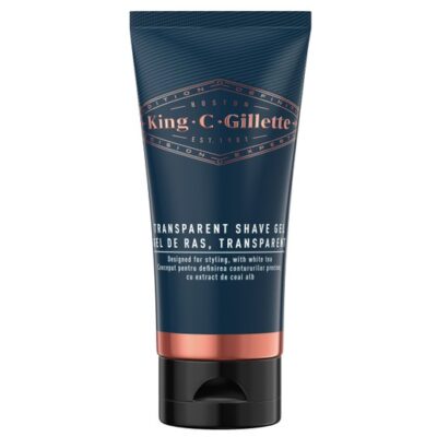 Gillette King C Transparent Shave Gel Ανδρικό Διάφανο Gel Ξυρίσματος με Λευκό Τσάι & Έλαιο Argan 150ml