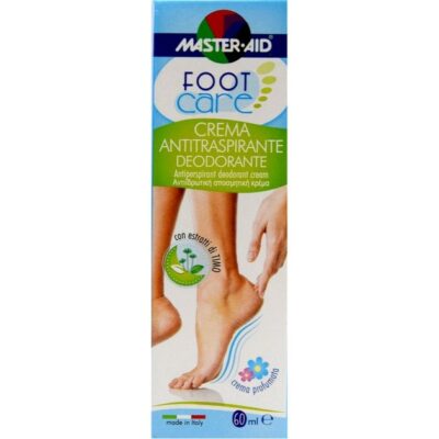 Master Aid Foot Care Αντιϊδρωτική Αποσμητική Κρέμα 60ml
