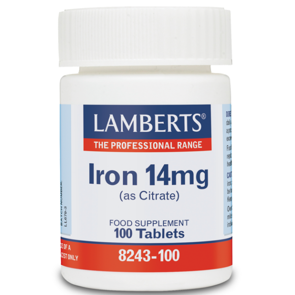 Lamberts Iron 14mg (as Citrate) 100 tabs