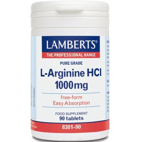 Lamberts L-Arginine HCL 1000mg 90 tabs