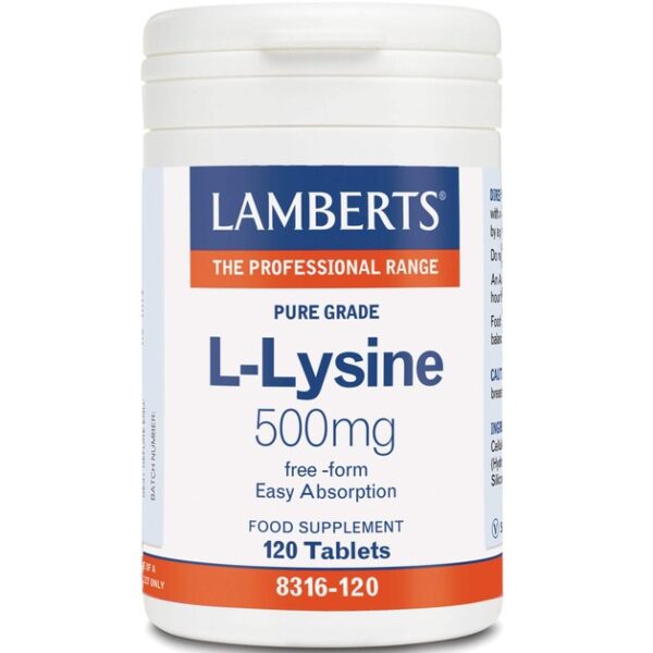 Lamberts L-Lysine 500mg 120tTabs