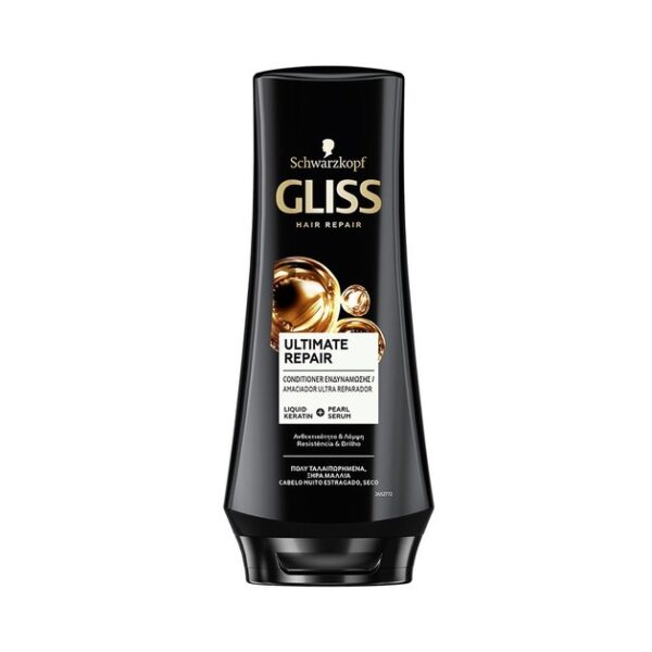 Schwarzkopf Gliss Ultimate Repair Conditioner Κρέμα Περιποίησης με 3x Περισσότερη Κερατίνη για Πολύ Ταλαιπωρημένα Μαλλιά 200ml