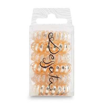 Dessata Hair Ties Gold Metal Λαστιχάκια Μαλλιών 6 Τεμάχια