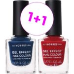 Korres Gel Effect Nail Colour No.84 Indigo Blue & No.56 Celebration Red