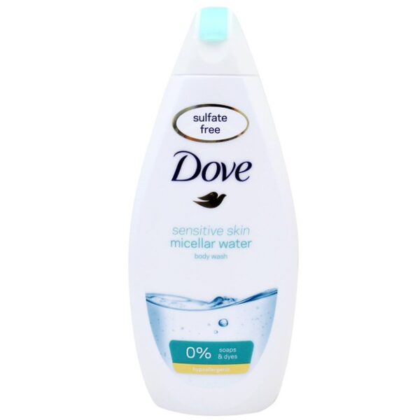 Dove Sensitive Skin Micellar Water Body Wash Ήπιο Αφρόλουτρο για Ευαίσθητες Επιδερμίδες Χωρίς Χρωστικές & Σαπούνι 500ml