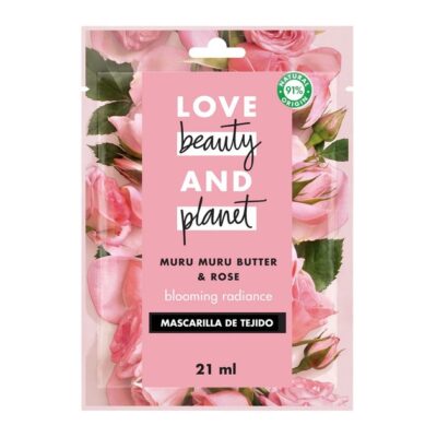 Love Beauty & Planet Muru Muru Butter & Rose Blooming Radiance Sheet Face Mask 1x 21ml