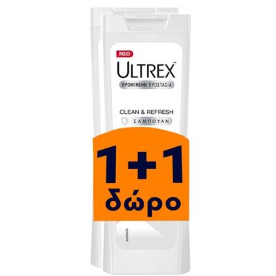 Ultrex Πακέτο Προσφοράς Clean & Refresh Σαμπουάν Κατά της Πιτυρίδας Εμπλουτισμένο με Βιταμίνη Β3