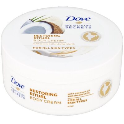 Dove Restoring Ritual Body Cream Πλούσια Κρέμα Σώματος Θρέψης & Ενυδάτωσης με Έλαιο Καρύδας & Αμυγδαλέλαιο 250ml