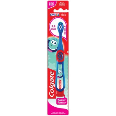 Colgate Smiles Kids Extra Soft Παιδική Οδοντόβουρτσα Κόκκινο-Μπλε Χρώμα 2-6 Ετών