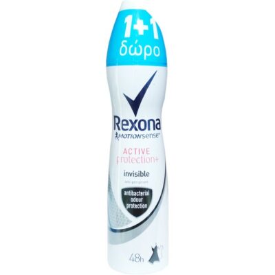 Rexona Πακέτο Προσφοράς Deodorant Spray Active Protection Invisible 48h Αποσμητικό Spray 2x150ml 1+1 Δώρο
