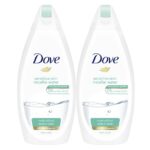 Dove Promo Sensitive Skin Micellar Water Body Wash Ήπιο Αφρόλουτρο για Ευαίσθητες Επιδερμίδες Χωρίς Χρωστικές & Σαπούνι 2x500ml