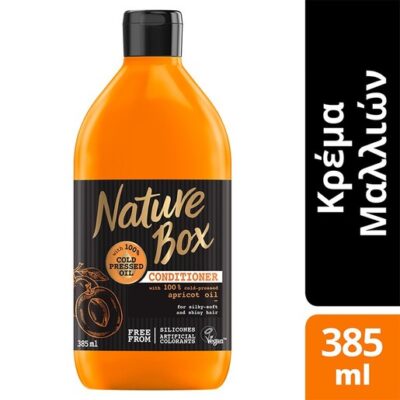 Nature Box Conditioner Apricot Κρέμα Μαλλιών για Λάμψη με Έλαιο Βερίκοκου 385 ml