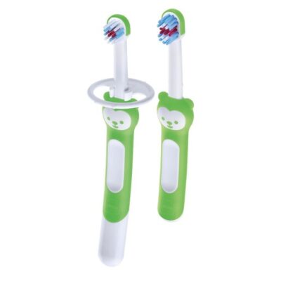 Mam Learn to Brush Set Βρεφικές Οδοντόβουρτσες Κωδ 608 από 5+ Μηνών 2 Τεμάχια