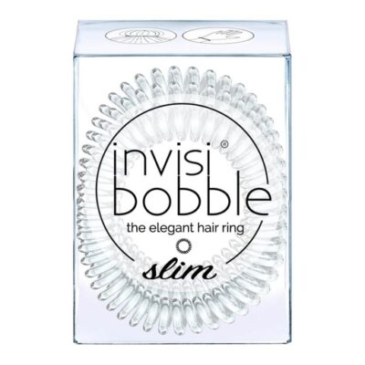 Invisibobble Slim Crystal Clear Λαστιχάκι Μαλλιών 3 Τεμάχια