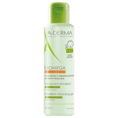 A-Derma Exomega Control Gel Lavant Emollient 2 en 1 Ενυδατικό Ζελ Καθαρισμού για Ατοπικό - Ξηρό Δέρμα για Σώμα & Μαλλιά 500ml