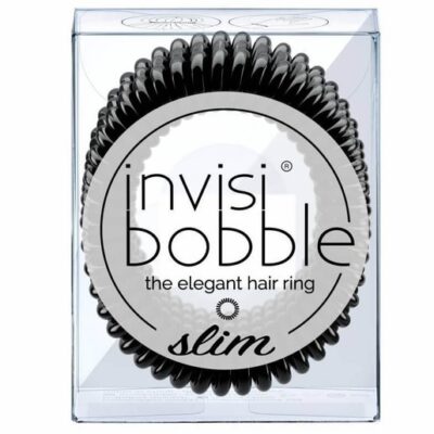 Invisibobble Slim True Black Λαστιχάκι Μαλλιών 3 Τεμάχια