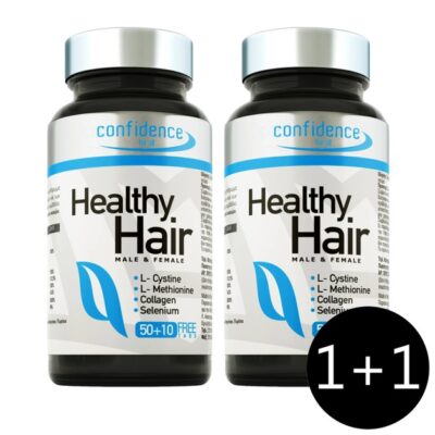 Confidence Πακέτο Προσφοράς Healthy Hair Συμπλήρωμα Διατροφής που Συμβάλλει στην Μείωση της Τριχόπτωσης 2x60tabs 1+1 Δώρο