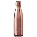 Chilly’s Crome Edition Rose Gold Ανοξείδωτο Θερμός σε Ροζ Χρυσό Χρώμα 500ml