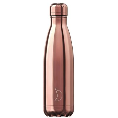 Chilly's Crome Edition Rose Gold Ανοξείδωτο Θερμός σε Ροζ Χρυσό Χρώμα 500ml