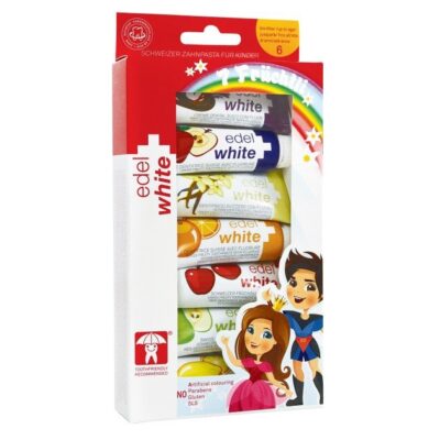 Edel White Παιδική Οδοντόκρεμα με 7 Γεύσεις Φρούτων 7x9.4ml
