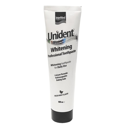 Intermed Unident Whitening Professional Toothpaste Λευκαντική Οδοντόκρεμα Ειδικά Σχεδιασμένη για Καθημερινή Χρήση 100ml