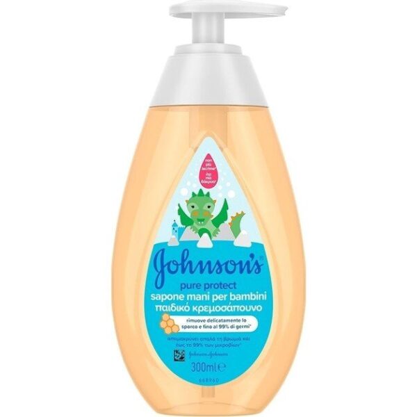 Johnson's Kids Pure Protect Παιδικό Κρεμοσάπουνο που Προστατεύει την Ευαίσθητη Επιδερμίδα 300ml