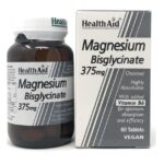 Health Aid Magnesium Bisglycinate 375mg & Vitamin B6 Χηλικό Μαγνήσιο & Βιταμίνη Β6 60 tabs