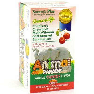 Nature's Plus Animal Parade-Cherry Multi-Vitamin Πλήρες Συμπλήρωμα Πολυβιταμινών για Παιδιά 90 Chew.Tabs