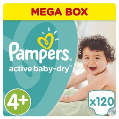 Pampers Active Baby Dry Mega Pack Νο4+ (9-16kg) 120 πάνες
